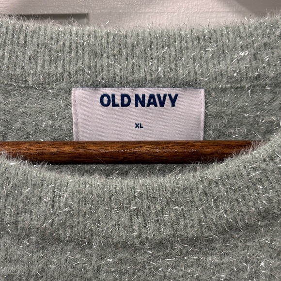 Old Navy Eyelash Party Sweater Size XL Color Briny Water Holiday Christmas Party - Picture 3 of 6